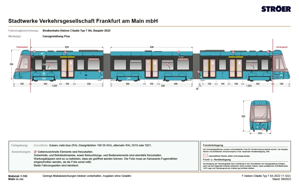 Datenblatt „T“-Wagen