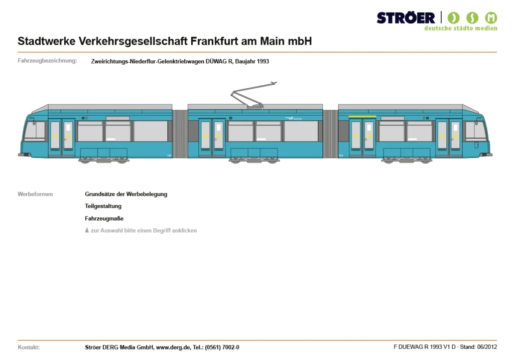 Datenblatt „R“-Wagen